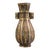 Bronze Vase With Gold Inlay, Archaic Style Arrow Ear Hu Vessel, Chinoiserie Tabletop Bronze Decor For Sale