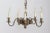 English Rams Head 5-Arm Chandelier in Brass For Sale - Image 4 of 9