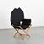 Regina d'Africa folding armchair from the Broomstick Series, designed by Vico Magistretti in 1979, in an elegant black...