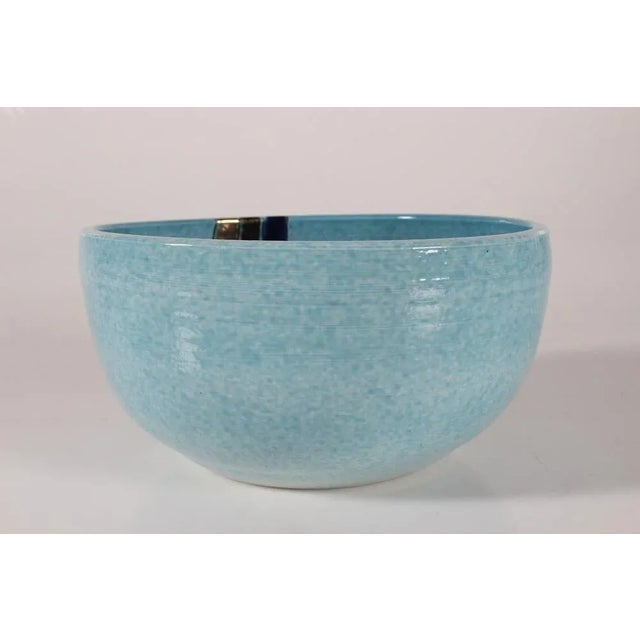 Mid-Century Modern Large Danish Ceramic Bowl by Tue Poulsen, 1980s For Sale - Image 3 of 10