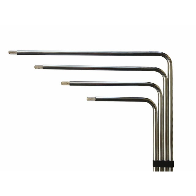 Chrome Metal 4-Arm Floor Lamp by Goffredo Reggiani, Italy, 1970s For Sale - Image 9 of 10