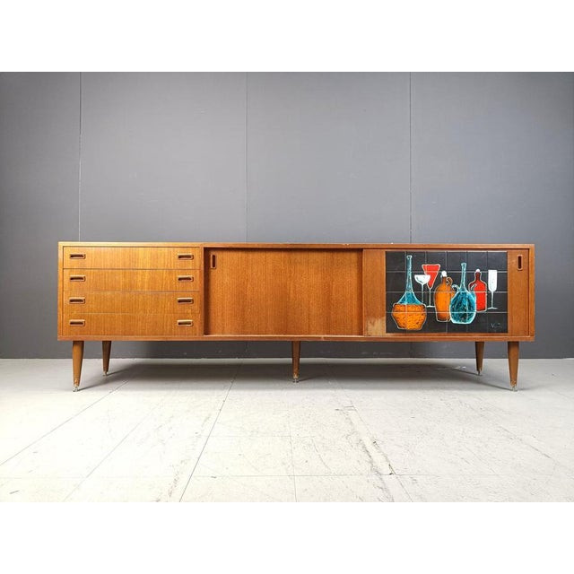 Mid-Century Belgian Sideboard, 1960s For Sale - Image 4 of 13