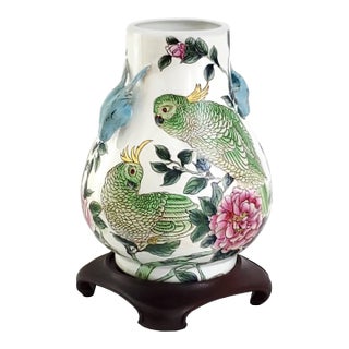 Vase With Pair Parrots For Sale