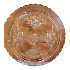 Vintage Depression Crystal Cake Platter
