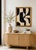 Original acrylic painting by Bryan Boomershine on canvas board featuring a bold modernist composition of organic black...