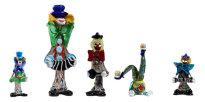 Mid-Century Murano Glass Clowns Figurines, 1950s, Set of 5