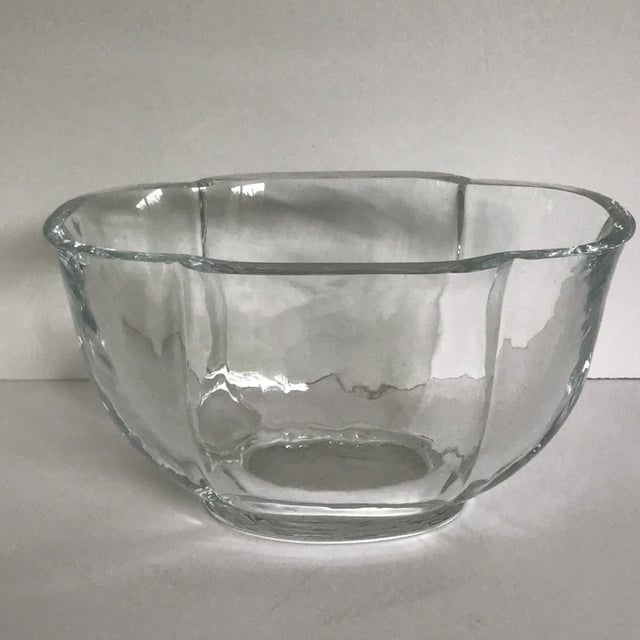 Glass Antique Art Glass Lotus Bowl For Sale - Image 7 of 7