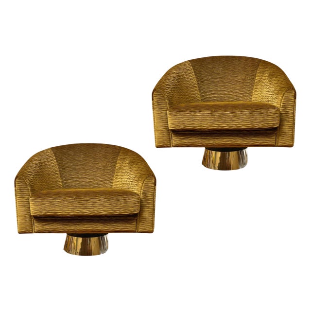 Vintage Swivel Chairs by Jean-Rémy Couradette, France, 2000, Set of 2 For Sale