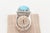 Vintage 1960's Persian Turquoise With Surround Diamonds 18k White Gold Dome Cocktail Ring, Size 7 For Sale - Image 11 of 11