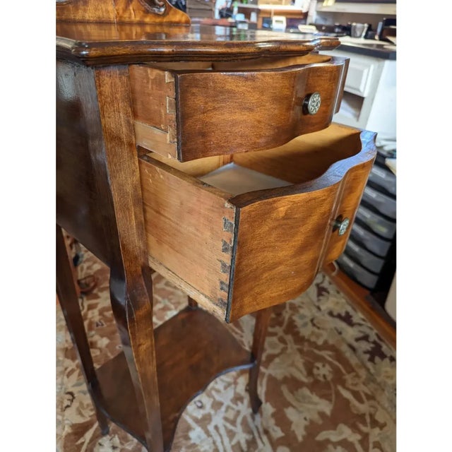 Late 19th Century Antique Victorian Shaving Stand With Mirror and Drawers For Sale - Image 5 of 9