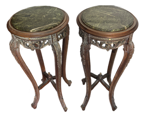 Matching Pair of Vintage Louis XV Style Pedestals.