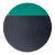 Round Sculpture With Black and Green For Sale