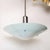 Art Deco Machine Age Sky Blue Glass Pendant Chandelier For Sale - Image 9 of 10