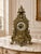Metal Vintage French Ornate Roman Numeral Quartz Mantel Clock For Sale - Image 7 of 7