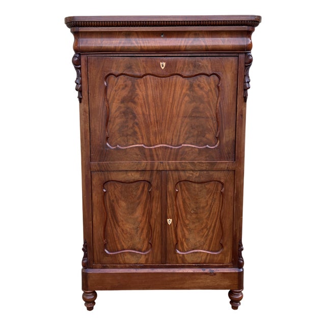 French Secretary in Mahogany, 1890s For Sale