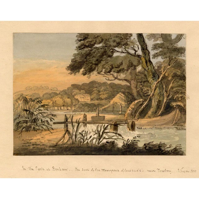 John Colley Nixon, In the Park at Benham, Newbury, Berkshire, 1800, Watercolour, Framed For Sale - Image 6 of 6