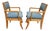 Pair of Mid Century Armchairs in the Style of Andre Arbus For Sale