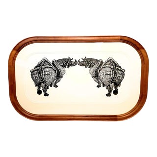 1990s Rhino by Ernst Oppliger a Detailed Master Paper Cut Scherenschnitte Black and White For Sale