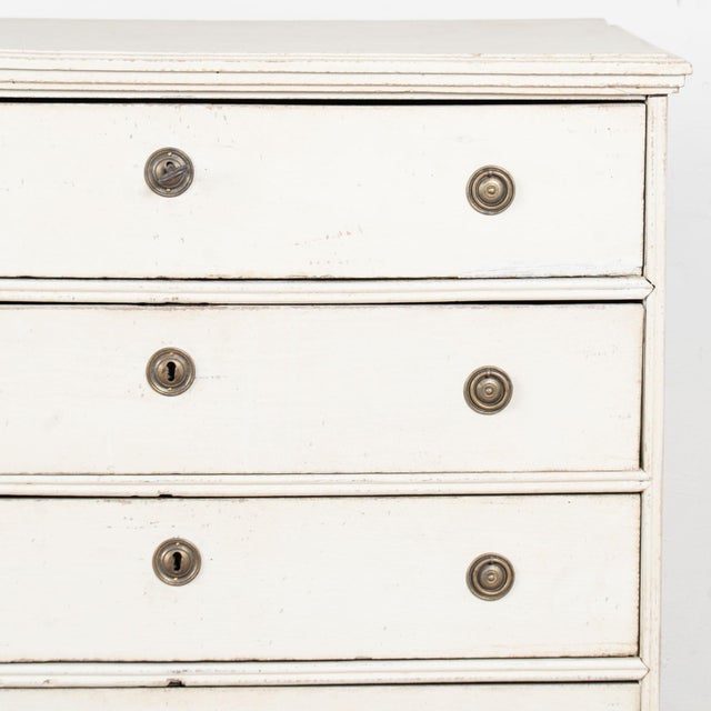 19th Century White Swedish Pine Chest of Four Drawers For Sale - Image 10 of 15