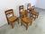 Wood Vintage Oak and Wicker Dining Chairs, 1960s, Set of 5 For Sale - Image 7 of 10