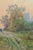 French Country Antique French Signed Watercolor Landscape With Country Path, Gilt Frame, Circa 1900 For Sale - Image 3 of 12