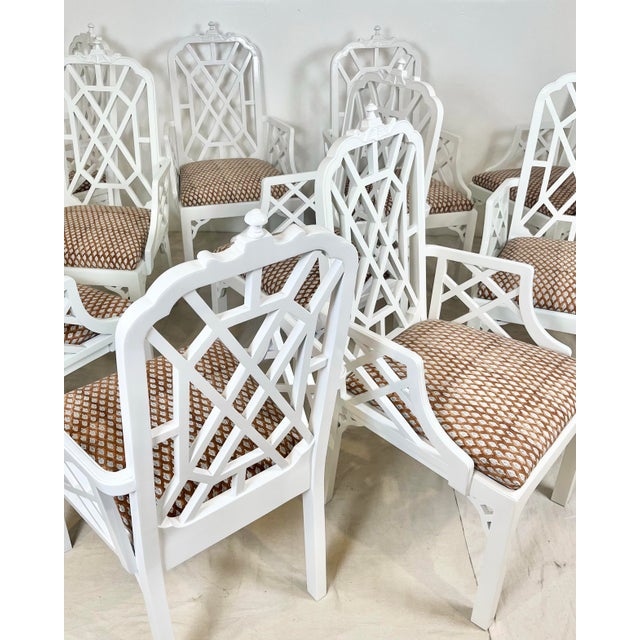 Vintage Century Furniture Pagoda Dining Chairs- Set of 10 For Sale - Image 12 of 12