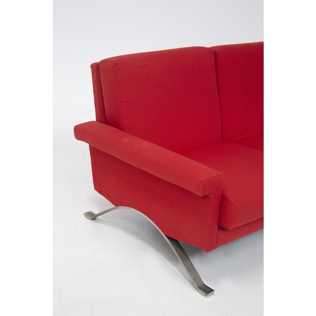 Italian Red Model 875 Sofa by Ico Parisi for Cassina For Sale - Image 6 of 11