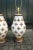 White 1960s Large Ceramic Fleur De Lis Lamps - A Pair For Sale - Image 8 of 13