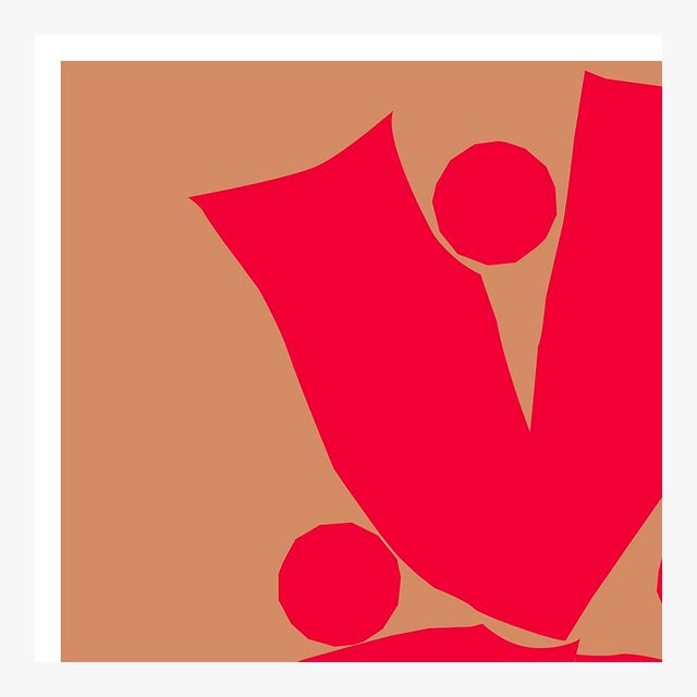 Tulip in Red and Caramel Fine Art Print 14" X 20" by Liz Roache For Sale - Image 4 of 6