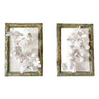 Contemporary Papier-Mâché and Venetian Plaster Fig Branch, a Pair For Sale