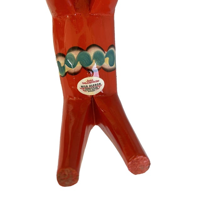 1980s Vintage Swedish Dalla Horse Nils Olsson. Hand Painted Wooden For Sale - Image 5 of 5