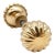 Pair of Vintage 2.25 In. Polished Brass Fluted Door Knobs For Sale