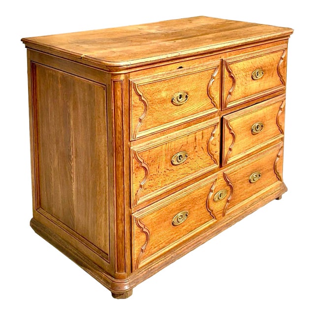 Vintage English Georgian Style Oak Gentleman’s Chest For Sale