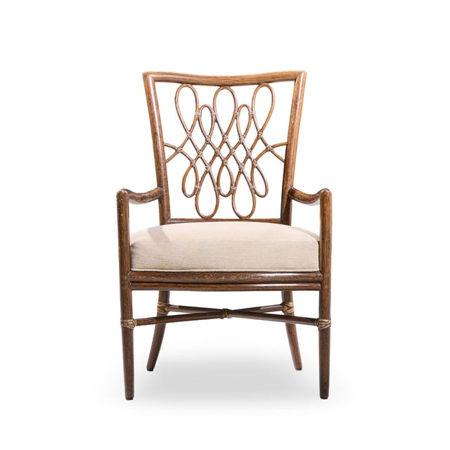 Mid 20th Century Barbara Barry for Baker Script Rattan Dining Chairs - Set of 6 For Sale - Image 5 of 11