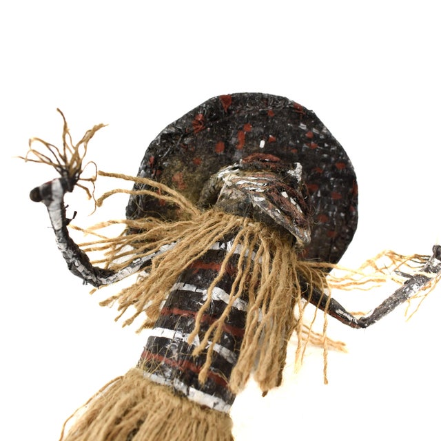 African Early 20th Century Makishi Masked Doll with Hat For Sale - Image 3 of 5