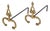 Louis XV Italian Andirons in Gilt Bronze and Iron, Italy, 1940s, Set of 2 For Sale