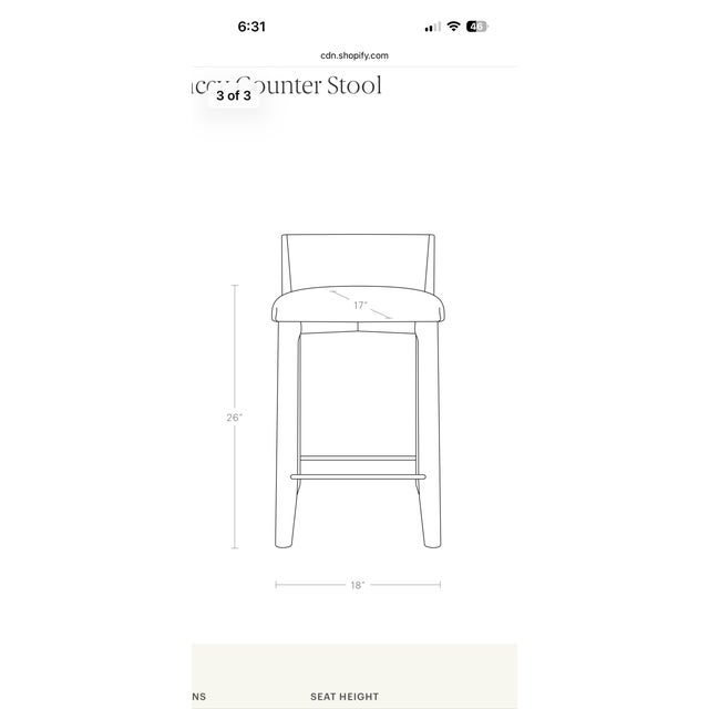Beige Set of 3 Maiden Home Delancey Stools For Sale - Image 8 of 9