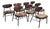 District Eight Kink Leather Dining Chairs, Set of Eight For Sale