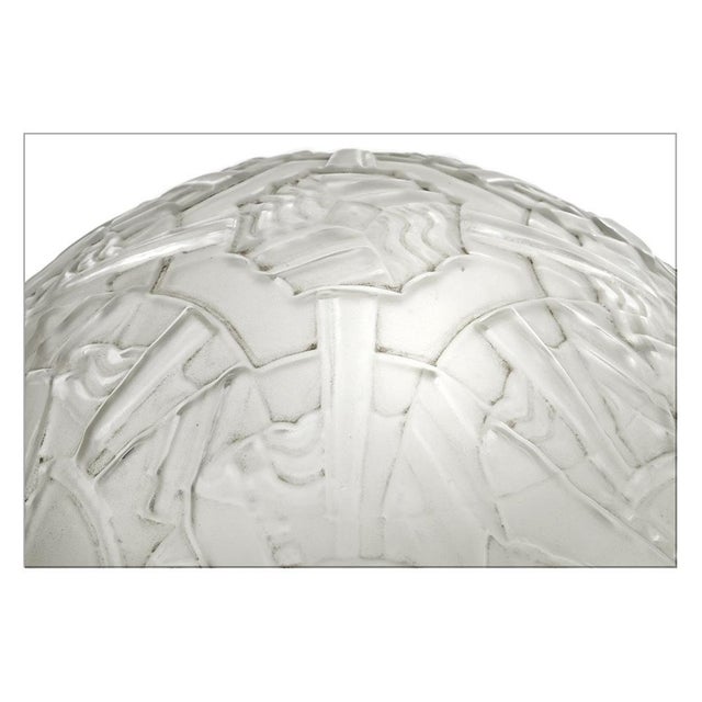 Molded Glass Ball on Tailor-Made Luminous Column from Sabino For Sale - Image 11 of 12