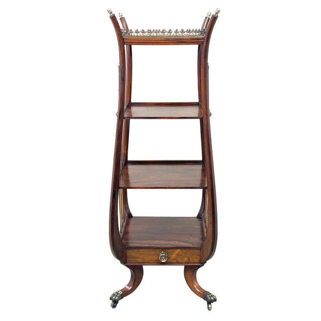 Regency Rosewood and Brass Whatnot, 1835 For Sale - Image 14 of 17