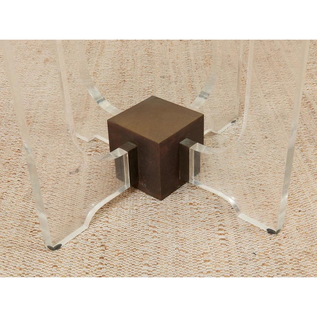 Mid 20th Century Styled After Philippe Jean French Style Mid-Century Modern Lucite Style Table For Sale - Image 9 of 12
