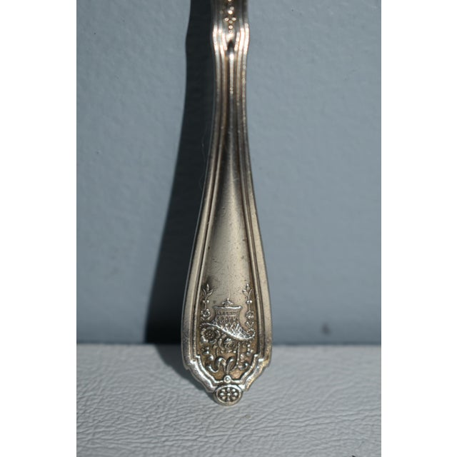 Metal Vintage Basket of Flowers by D&h Sterling Silver Fork For Sale - Image 7 of 13