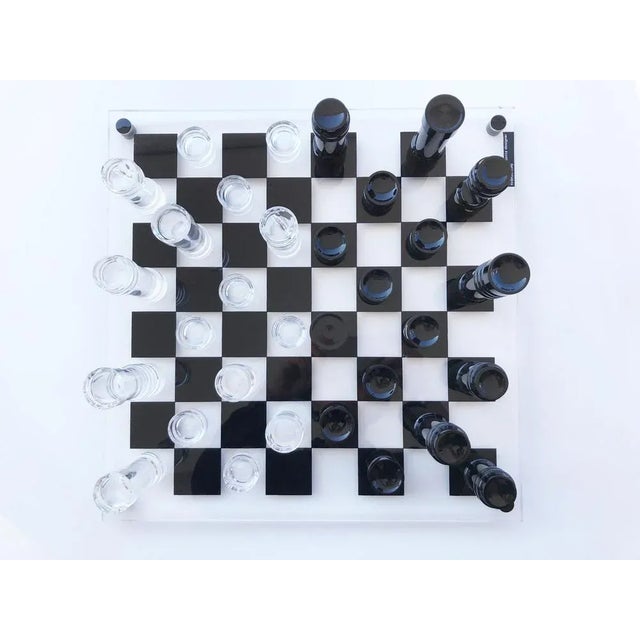 Chessboard in Acrylic Glass by Felice Antonio Botta, 1970 For Sale - Image 3 of 7