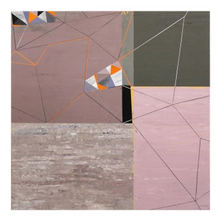 Displacement - Abstract Geometric Modern Layered Original Artwork by Heny Steinberg For Sale