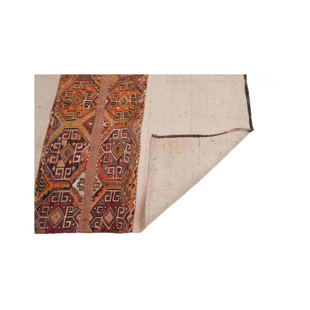 Small Vintage Embroidered Kilim Rug - 3`9″ X 4`1″ Ft. For Sale In Los Angeles - Image 6 of 6