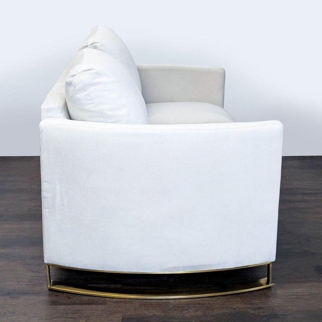 Coaster Corliss Modern Loveseat With Gold Metal Base For Sale - Image 4 of 8