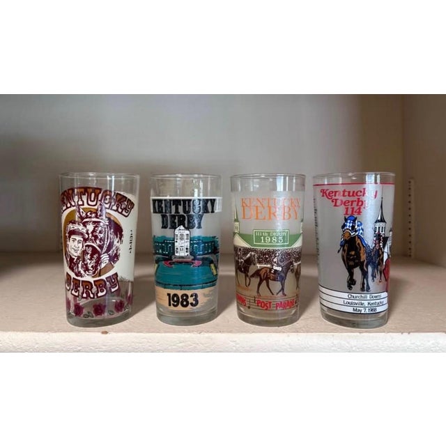 Extensive 44-piece vintage Triple Crown horse racing commemorative glassware collection spanning several decades and...