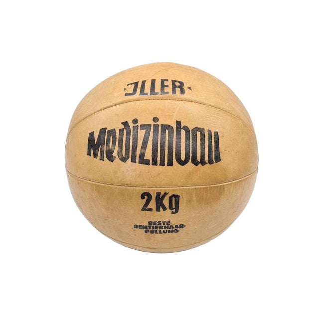 Leather Medicine Ball from Jiller, 1950s For Sale - Image 12 of 12