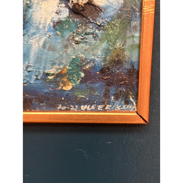 Mid-Century Modern Ulf Eriksson, Abstract Composition, 1970s, Oil on Panel, Framed For Sale - Image 3 of 11