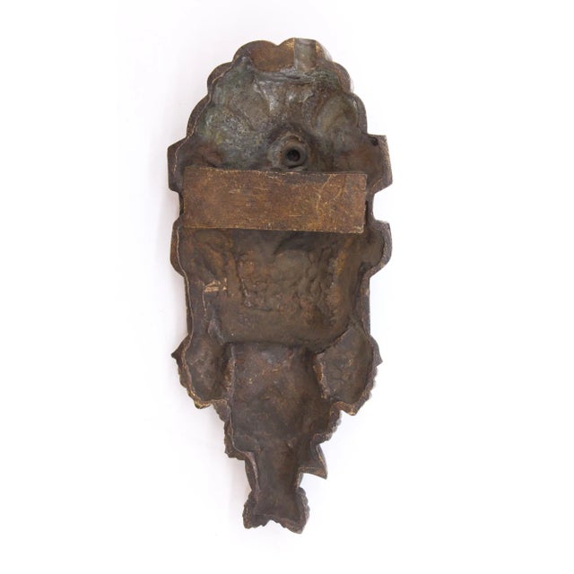 Antique Figural Man & Grapes Dark Bronze Applique For Sale - Image 6 of 7